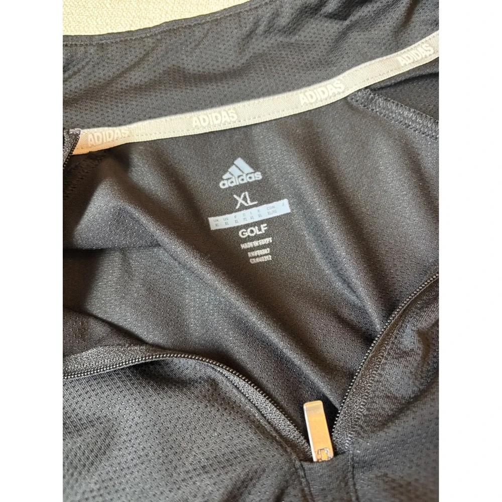 Adidas Golf Quarter Zip Pullover XL Black Performance Athletic Activewear Top‎